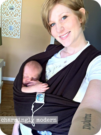 baby in moby wrap