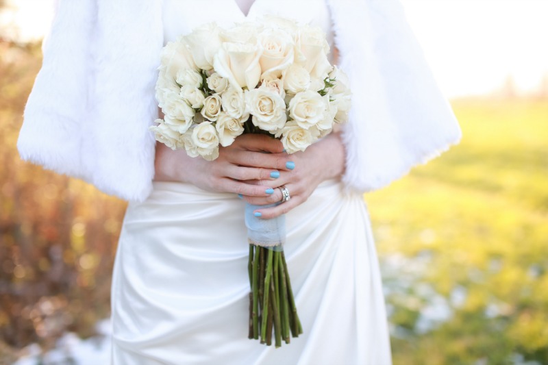 wedding bridal white bouquet