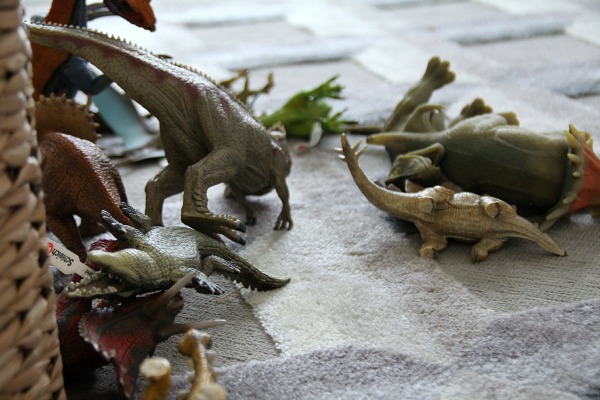 dinosaurs on rug