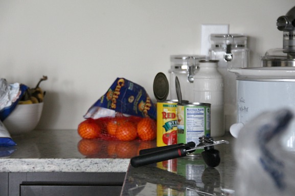 messy dinner prep