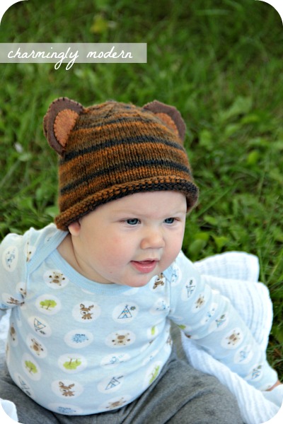 knitted bear hat