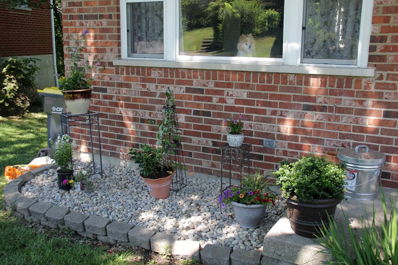 Ugly flower bed turned container rock garden – Charmingly Modern