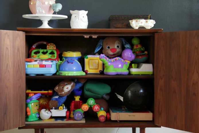 kid friendly living room storage