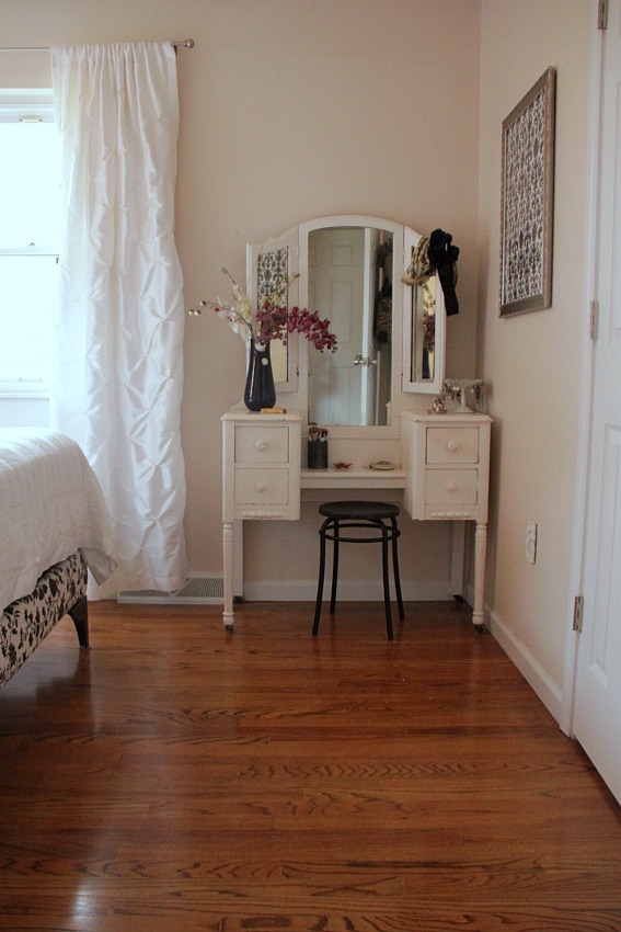 vanity in master bedroom