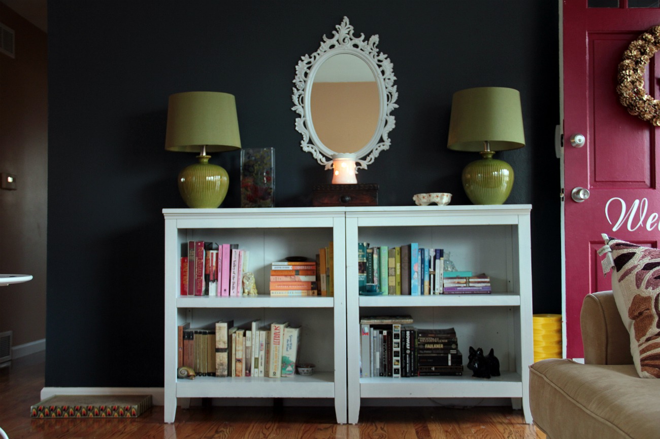 living room bookshelves