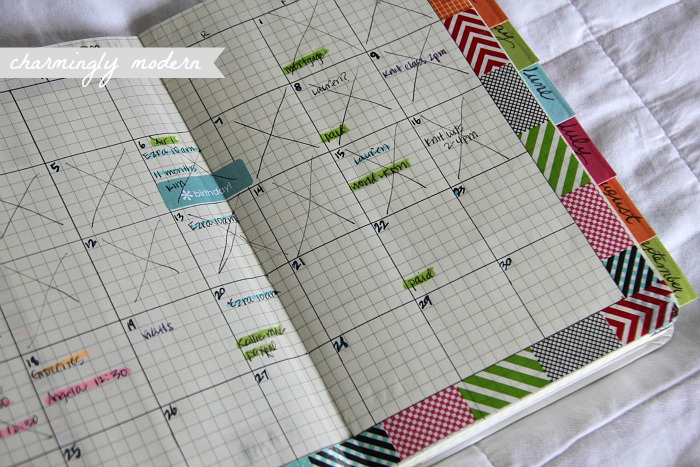 monthly page moleskine planner