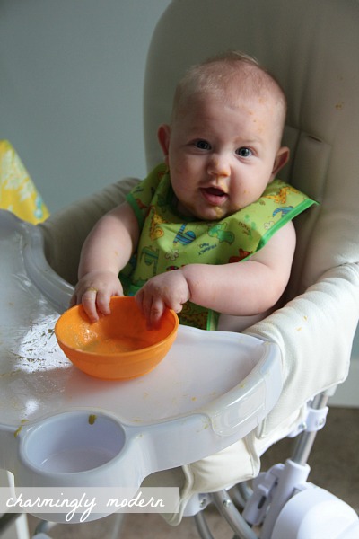 baby in high chair