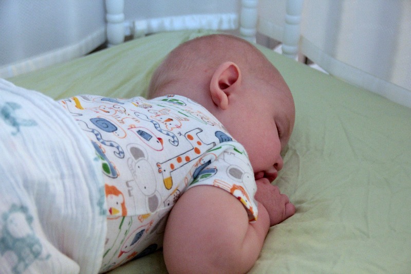 baby sleeping in crib