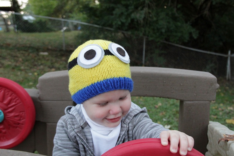 knit minion hat