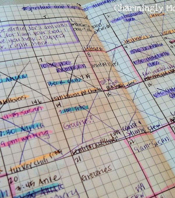 Moleskine notebook turned planner