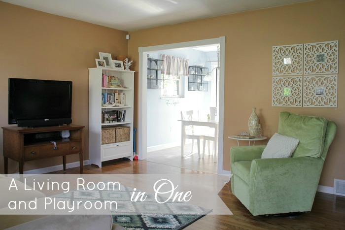 How to Setup A Living Room and Playroom in One - Charmingly Modern