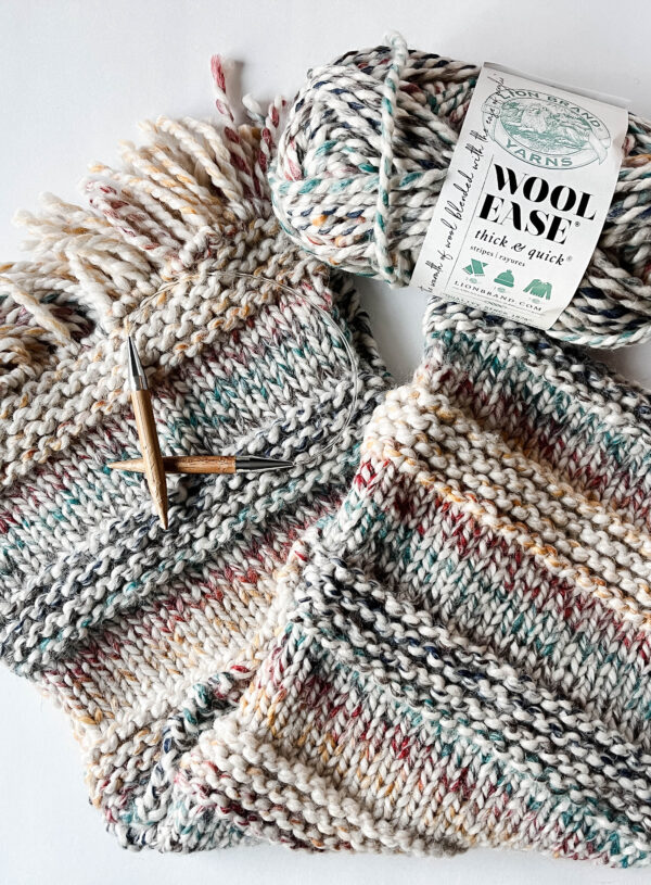 Free Knitting Pattern for Beginners: Learn How to Knit a Cozy Chunky Scarf with Optional Fringe