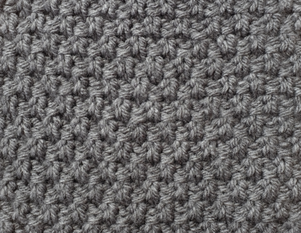 An example of knitted moss stitch